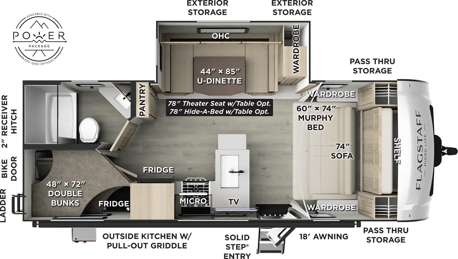 Flagstaff Micro Lite 25BRDS Floorplan